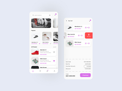 Nike Store branding design ecommerce indonesia mobile nike shoes shop ui