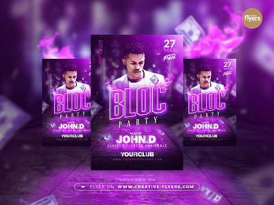 Club Party Flyer Template (PSD) advertising club party creative design flyer templates graphic design graphic designer nightclub party flyer photoshop psd files psd flyer