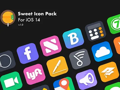 Sweet Icon Pack - iOS 14 android app icon app icon mock up app icon pack app logo app mockup design google icon ios 14 icon ios icons ios14 ios14homescreen ios14icons iphone iphone icon logo logodesign typography vector