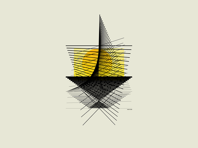 Summer geometrical illustration abstract boat branding cover geometric geometry graphic design graphics illustration lines print sea stickermule summer sun t shirt vector