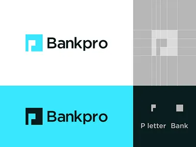 Bankpro Logo Mark app bank card bank logo banking branding business credit card currency exchange financial service flat illustration icon idenity logos logotype minimalist logo modern logo 2021 money transfer online banking online money transfer logo p letter