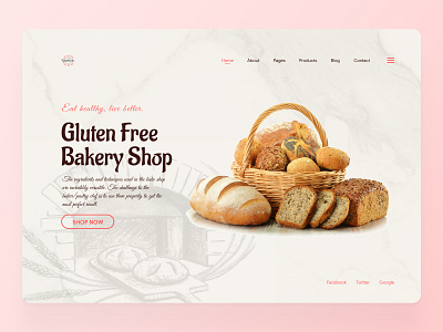 Glute adelice bakery branding bakery logo bakery shop landing page design uiux design unique design