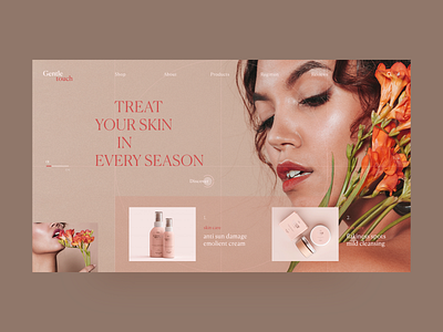 Cosmetic Ecommerce beauty product beauty salon clean design clean ui cosmetic cosmetic branding cosmetic ecommerce cosmetics landingpage minimal uidesign web webdesign website design