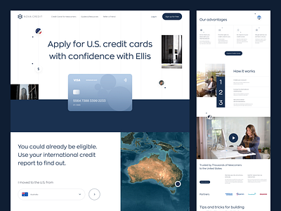 Nova Credit Banking App Redesign adaptive design bank ui banking banking website credit card finance finance app fintech landing landing page minimalism mvp neobank ronas it ui ux web web design website