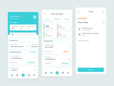 Invin - Inventory Management App app app design clean clean design desain design inventory inventory management mobile ui typography ui ui design user interface ux