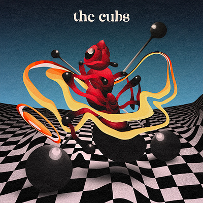 The Cubs fake indie band Album Art album art album artwork album cover design commercial commission design grainy grlpwr illustration logo