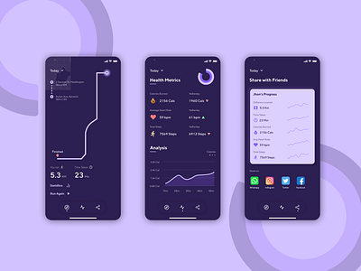 TrackFit app design neumorphism typography ui ux