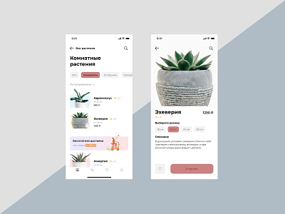 flower app app design illustration minimal typography ui