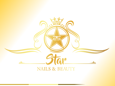 salon logo beauty bussiness logo crown design gold icon illustration logo modern premium professional salon star logo vector