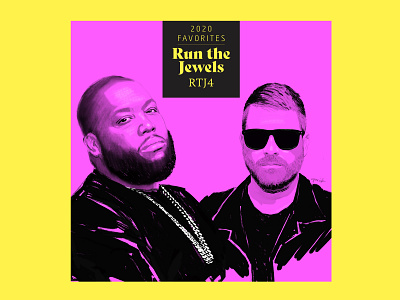 Run the Jewels RTJ4 2020 Favorites branding design illustration marketing typography