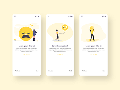 Emotions Tracking App Onboarding UI app design clean clean ui design emotions emotions tracker habit habit tracker minimal trend 2021 trendy ui design uiux ux