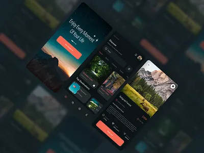 Tourism Events App 🥾 app camp design forest mobile sightseeing tour tourist turkey turkish ui ux