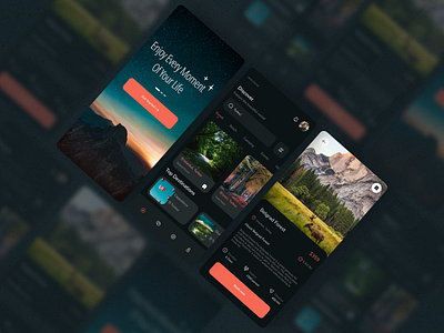 Tourism Events App 🥾 app camp design forest mobile sightseeing tour tourist turkey turkish ui ux