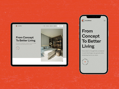 ArchiPark - Mobile Responsive architecture architecture design architecture firm figma landing page landing page design mobile responsive mockup real estate responsive design responsive web design typography ui ui design ux web design website design