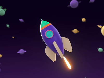 Millions rocket in outer space 3d app application beam c4d cinema 4d countdown fire icon illustration laser lauch loop motion design motion graphic outer planets rocket space spaceship