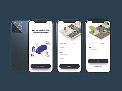 Car Services - Sign up/Sign in UI art branding car service concept design illustration login product design register services app signin signup signupsignin simple startup typography uiux uiux design uiuxdesign uiuxdesigner