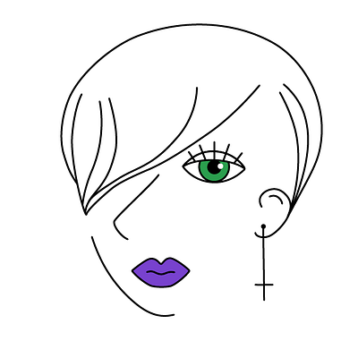 Girl 90s design illustration minimal vector