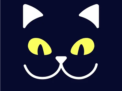 Cat icon design illustration logo minimal vector