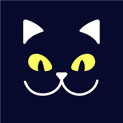 Cat icon design illustration logo minimal vector