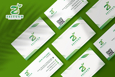 Zeituun Business Card Design brand brand design brand identity branding business card business card design business cards businesscard clean green logo logo design logotype minimalist nature template template design visiting card visiting card design visitingcard