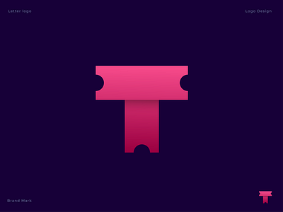 T Letter - Ticket logo abstract app icon branding branding design bus ticket counter creative gradient lettermark logo mark modern monogram t t letter t logo ticket travel typography