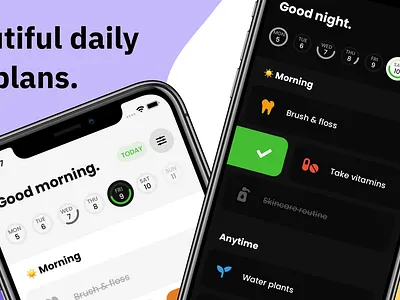 Daily: Habits, tasks and goals mobile mobile app mobile ui planner task