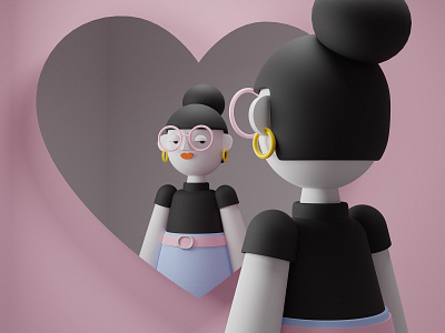 More self-love 💝 3d 3d art 3d artist 3d character 3d modeling blender blender 3d blender3dart character art character design characterdesign characters design girl character girl illustration loveyourself self love