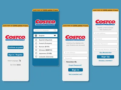 Costco Mobile Design mobile mobile app design