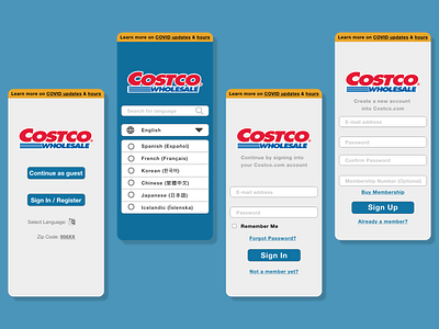 Costco Mobile Design mobile mobile app design
