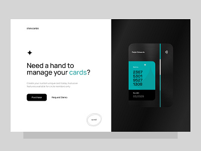 Star Cards Landing Page clean creative creditcards design graphic design landingpage minimal starcards ui uidesign uigarage uigers uiux userexperience userinterface ux uxdesign uxtrends webdesign website
