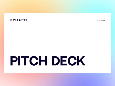 Pillarity - Formal Pitch Deck branding business presentation deck design investor pitch deck marketing presentation pitch deck presentation