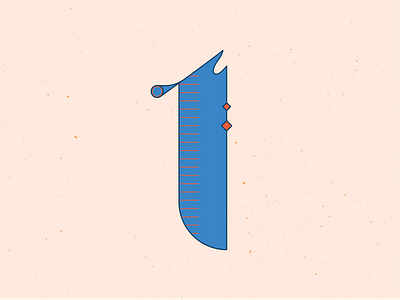 36 Days of Type 1 1 36 days of type 36daysoftype blue design graphic hand lettering illustration illustrator lettering letters numbers series type typeface typogaphy vector