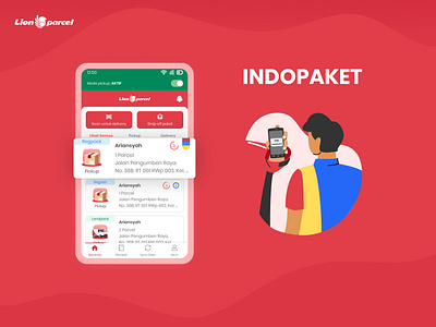 Indopaket app branding design flat graphic design illustration logo ui ux vector