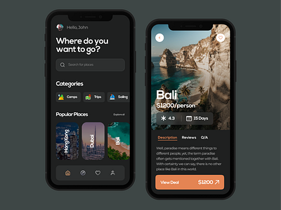 Travel App app app concept app design design ios ios app design modern travel travel agency travel app traveling travelling ui uiux ux