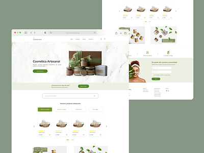 Landing Page | Natural Cosmetics E-commerce design e commerce e commerce design logo ui ux ventures web website website concept