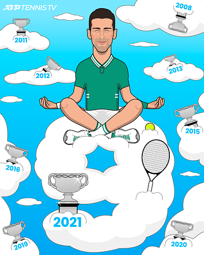 ATP TennisTV atp character design illustration novak djokovic tennis