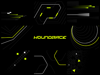 Logo and corporate backgrounds design for crypto racing game background blockchain branding corporate crypto game games gaming hounds identity logo logo design logotype metaverse pattern play to earn race racing typographic word mark