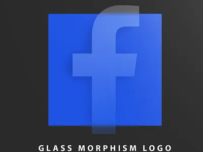 Glass Morphism facebook logo re design 2020 design branding facebook logo glassmorphism graphic design redesigned