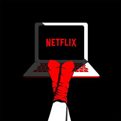 Netflix Illustrations app behance design illustration illustrator minimal netflix procreate ui vector web