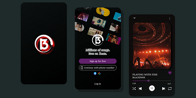 Music app figma logo ui ui design