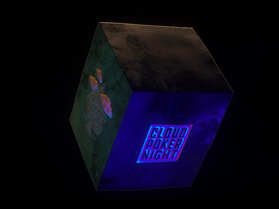 Cloud Night Poker Iridescent Box Concept 3d 3d holo ae aftereffects animation box packaging c4d cryptoart design holographic iridescent logo loop motion poker reflective render spade ui vivid motion