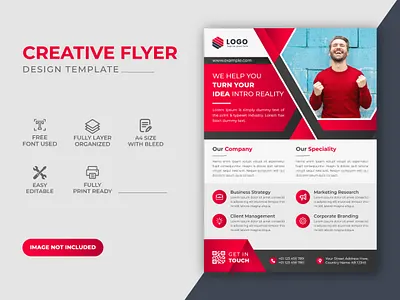 Creative Modern Corporate Red Color Scheme Business Flyer Design banner brand identity branding business business flyer business flyer design commercial corporate creative flyer flyer design graphic design leaflet design