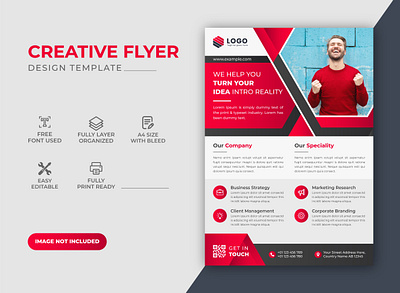 Creative Modern Corporate Red Color Scheme Business Flyer Design banner brand identity branding business business flyer business flyer design commercial corporate creative flyer flyer design graphic design leaflet design