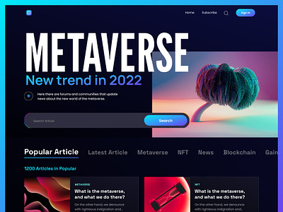 Transforming Metaverse Website Design design figma ui ux website