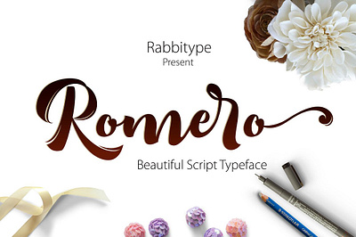 Romero Script animation branding design graphic design illustration illustrator minimal typography vector web website