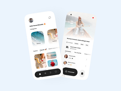 Stock photo app concept app minimal product page stock photo ui unsplash