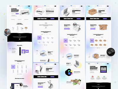 Fatbox - Subpages b2c box packaging saas subpages ui ux web design