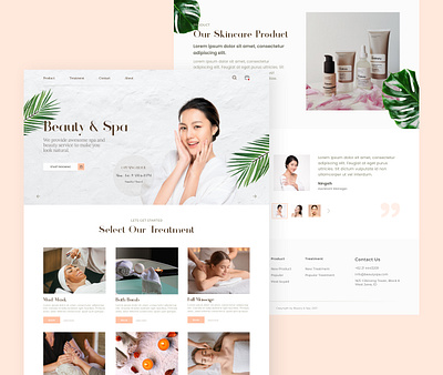 Beauty & Spa Landing Page beauty design landingpage minimalism salon spa ui uidesign web webdesign