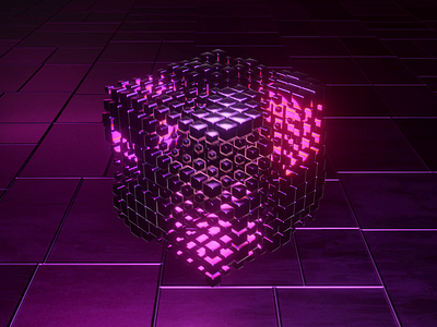 cube loop 3d 3d art animation cube design graphic design illustration loop metallic motion graphics rotation