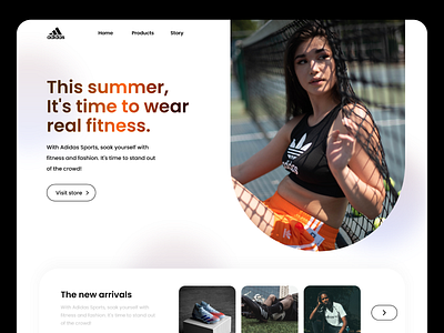 Adidas product landing page adidas best shot clothing clothing design colors ecommerce fashion glass effect glassmorphism lookbook sports ui userexperience ux website